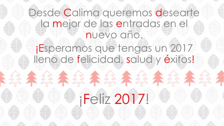 ¡Calima te desea un feliz 2017!