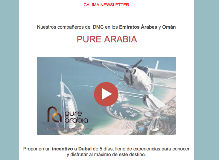 Propuesta de incentivo a Dubai – Pure Arabia
